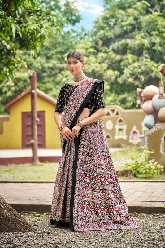 Lakhani ajrakh Wholesale sarees suppliers in India